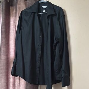 Van Heusen Black Dress Shirt